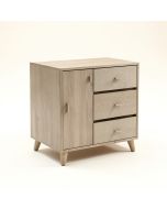 Poplin 36 In . Vanity With Furniture Legs , 1 Door And 3 Drawers On Right (synthetic illustration; no displayed measurements)