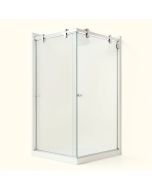 Mirage-X 44 '' W X 72 '' H Single Sliding Frameless Shower Door With Clearmax™ Technology (synthetic illustration; no displayed measurements)
